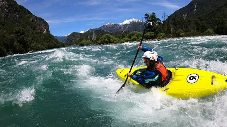 Man Whitewater Kayaking