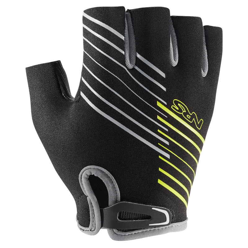 NRS Guide 1.5mm Neoprene Half-Finger Gloves in Black back