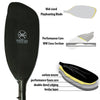 Werner Double Diamond Carbon Straight Shaft Whitewater Kayak Paddle detail