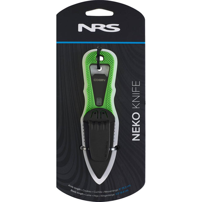 NRS Neko Pointed Tip Knife in Green angle