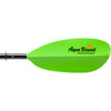 Aqua-Bound Manta Ray Fiberglass 4-Piece Kayak Paddle in Electric Green right face blade