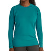 NRS Women's Expedition Weight Long Sleeve Shirt in Glacier model view frontcrop