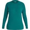 NRS Women's Expedition Weight Long Sleeve Shirt in Glacier front