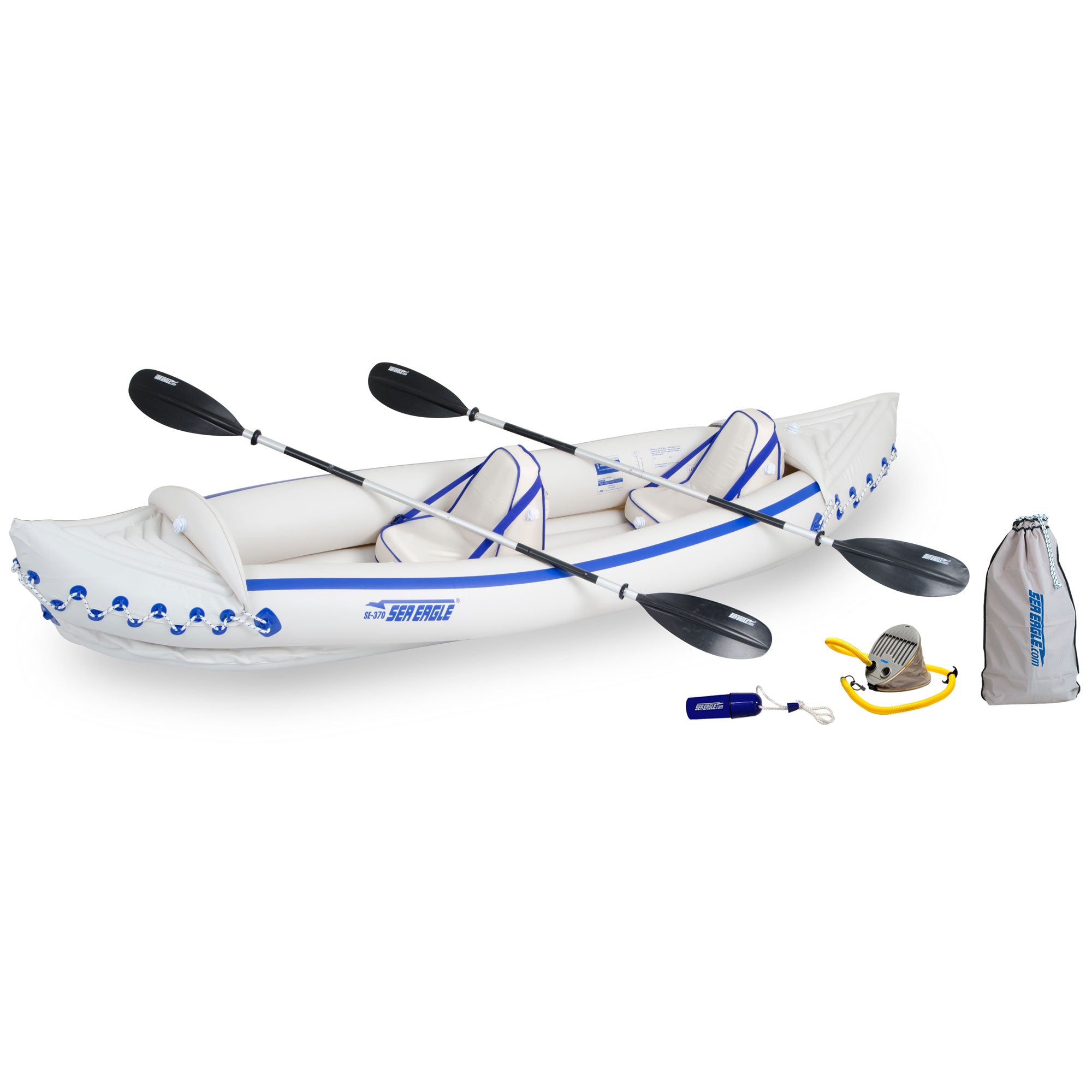 sikkerhedsstillelse Skelne forbedre Sea Eagle Sport 370 Inflatable Kayak Pro Tandem Package – Outdoorplay