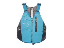 Blue and black life jacket on a white background Astral Lonnie