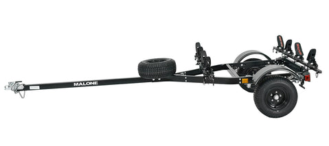 MicroSport Off-Road LowBed 2 Kayak Trailer Package (2 Saddle Up Pro & Spare Tire) - MPG444LBS-BLK
