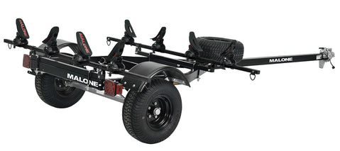 MicroSport Off-Road LowBed 2 Kayak Trailer Package (2 Saddle Up Pro & Spare Tire) - MPG444LBS-BLK