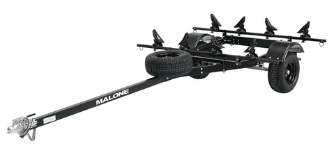 MicroSport Off-Road LowBed 2 Kayak Trailer Package (2 Saddle Up Pro & Spare Tire) - MPG444LBS-BLK