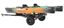 MicroSport Off-Road LowBed 2 Kayak Trailer Package (2 Saddle Up Pro & Spare Tire) - MPG444LBS-BLK