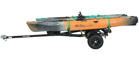 MicroSport Off-Road LowBed 2 Kayak Trailer Package (2 Saddle Up Pro & Spare Tire) - MPG444LBS-BLK
