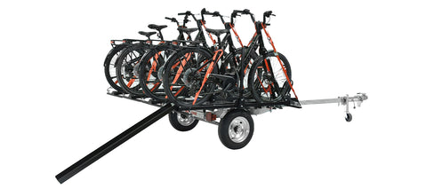 MicroSport LowBed 4 E-Bike Trailer Package (4 E-Bike Racks, Kick Stand, Spare Tire) - MPG464-B4