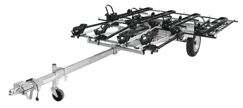 MicroSport LowBed 8 Bike Trailer Package (4 E-Bike Racks, 4 Std Bike Racks, Kick Stand, Spare Tire) - MPG464-B8