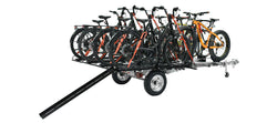 MicroSport LowBed 8 Bike Trailer Package (4 E-Bike Racks, 4 Std Bike Racks, Kick Stand, Spare Tire) - MPG464-B8