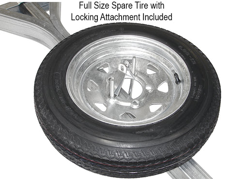 MicroSport LowBed 4 E-Bike Trailer Package (4 E-Bike Racks, Kick Stand, Spare Tire) - MPG464-B4