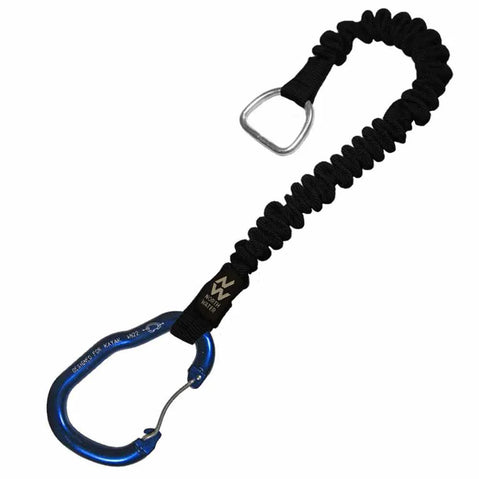North Water Pig Tail w Keyhole Carabiner - Black