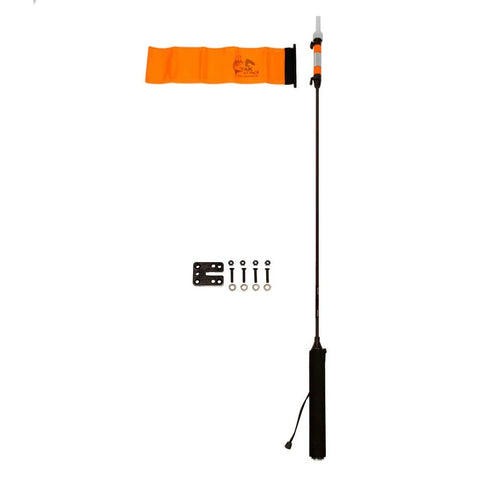 YakAttack VISIpole II, Light, mast, floating base, Mighty Mount / GearTrac ready, Includes flag