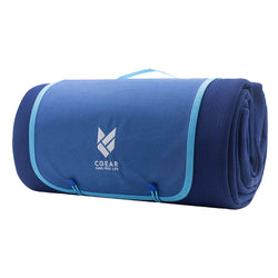 CGear Sandlite Sand-Free Mat in Navy Blue rolled