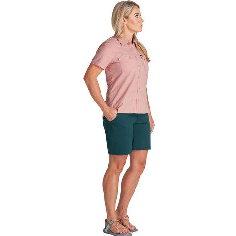 NRS Women's Guide Shorts in Sea Moss model front