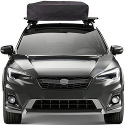 Thule Approach Roof Top Tent folded up on top of car front view