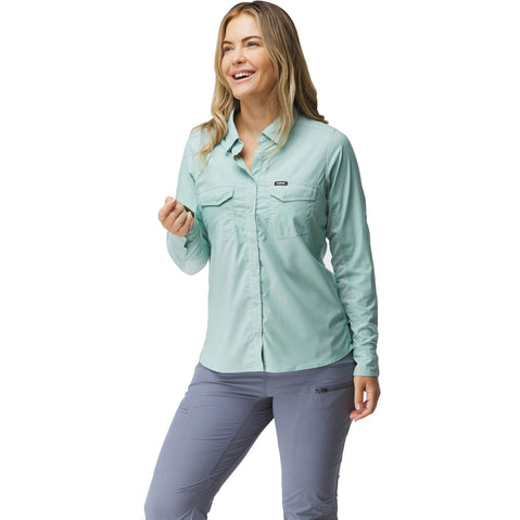 NRS Women's Guide Long-Sleeve Shirt surf model front