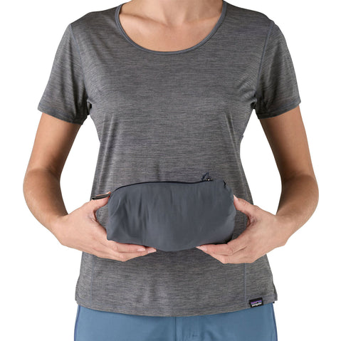 Patagonia Women's Nano-Air Ultralight Full-Zip Hoody in Smolder Blue packed