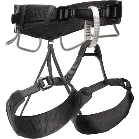 Black Diamond Momentum 4S Rock Climbing Harness in Anthracite front