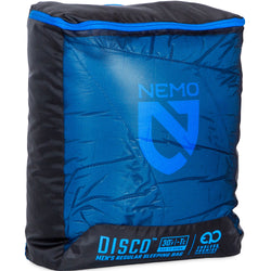 Nemo Equipment Men's Disco 30-Degree Endless Promise Down Sleeping Bag in Brilliant Blue storage cube
