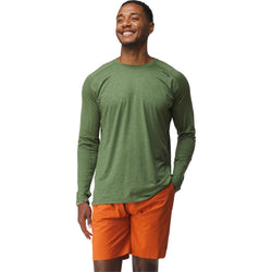 NRS Men's Silkweight Long-Sleeve Shirt Pineneedle model back