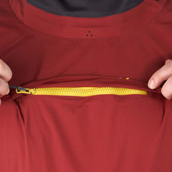 Level Six Men's Nebula Dry Top in Merlot zippered front zipper