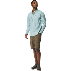 NRS Men's Guide Long-Sleeve Shirt aquifer model front