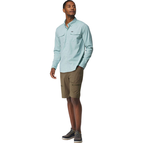 NRS Men's Guide Long-Sleeve Shirt aquifer model front