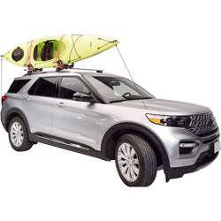 Malone Downloader Kayak Roof Rack installed on an SUV