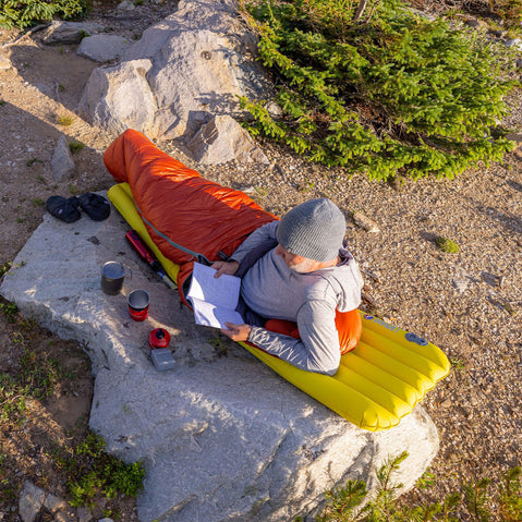 big-agnes-divide-sleeping-pad in Warm Olive lifestyle
