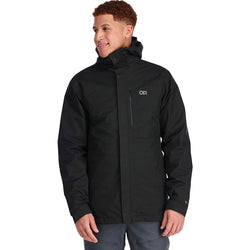 Outdoor Research Men's Foray 3-in-1 Parka in Black model view left