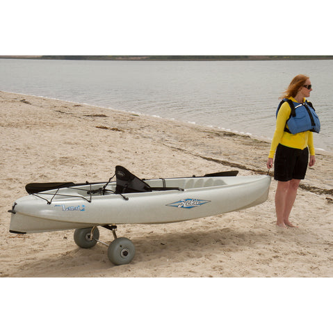 Hobie Plug-In Trax 2-30 Kayak Cart in action
