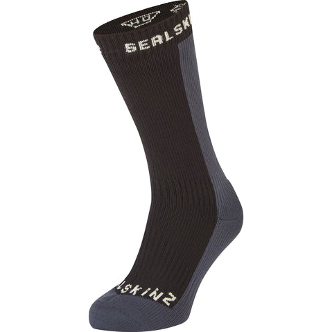 SealSkinz Starston Waterproof Cold Weather Mid Length Sock in Black front