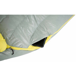 Nemo Women's Riff 30-Degree Down Sleeping Bag in Dorado/Lichen pocket