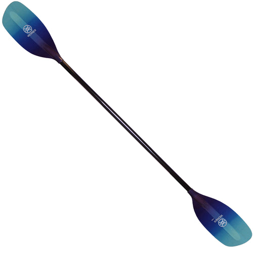 Werner Strike Fiberglass Straight Shaft Whitewater Kayak Paddle in Gradient Galaxy angle
