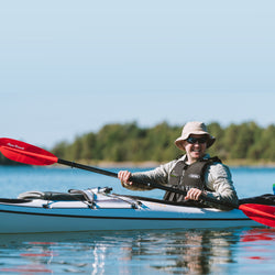 Aqua-Bound Sting Ray Fiberglass 4-Piece Kayak Paddle in Sunset Red used