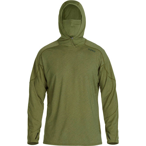 NRS Men's Silkweight Varial Hoodie in Olive front