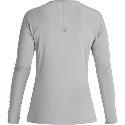 NRS Women's Rashguard Long Sleeve Shirt in Titanium back
