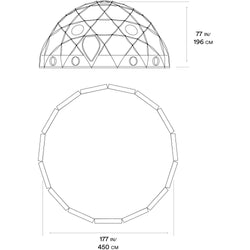 Mountain Hardwear Stronghold Dome Basecamp Tent in Alpine Red diagram