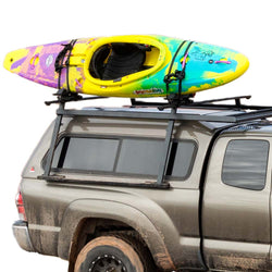 Kuat Class 4 Folding J Cradle Roof Rack Kayak Carrier with kayak loaded