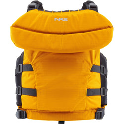 NRS Big Water V Youth Rafting Lifejacket (PFD) in Yellow back