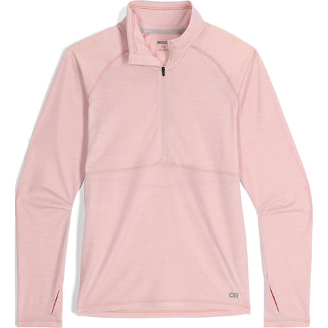 Outdoor Research Women's Alpine Onset Merino 150 Half Zip Shirt in Sienna Heather front