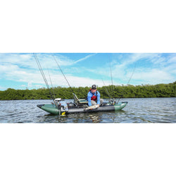 Sea Eagle Explorer 350FX Inflatable Kayak Swivel Seat Fishing Rig Package lifestyle