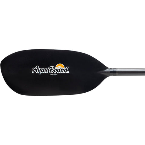 Aqua-Bound Shred Carbon Whitewater 1-Piece Kayak Paddle blade left