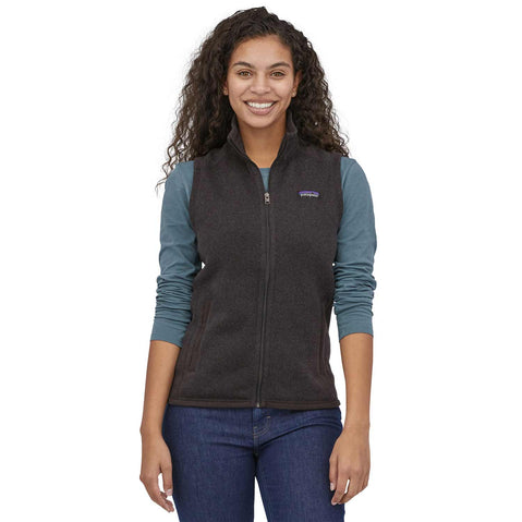 Patagonia Women's Better Sweater Vest model in black front view