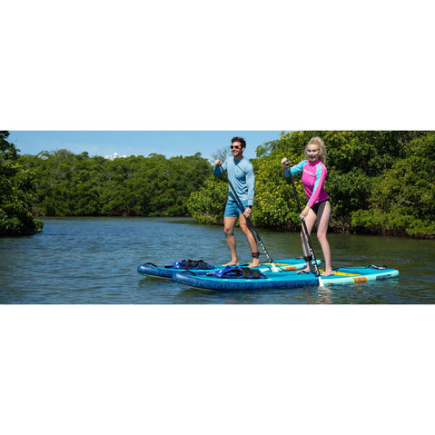 Sea Eagle LongBoard 11 Electric Pump Inflatable SUP Package lifestyle