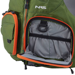 NRS Zander Fishing Lifejacket (PFD) in Charcoal front pocket